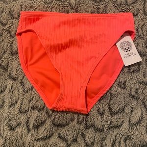 Vince Camuto Coral Pink High-waisted Swim bottoms